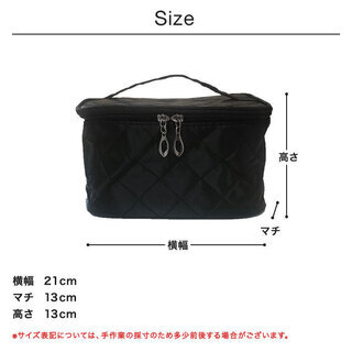 ☆ミニミラー付き！ コスメポーチ ブラック コンパクト 新品☆の画像