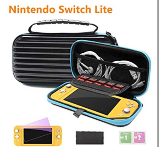 任天堂　Switch Lite専用保護ケース　耐衝撃　保護フィルム付き