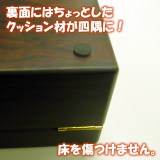 【お受取人様決定しました】蝶番フタつきのシックな木箱　幅36.5 × 奥行19 × 高さ8 cm【ありがとうございました】の画像