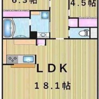 🏢福島 LDK広々18.1帖！梅田まで徒歩圏内♪2LDK　2,6...