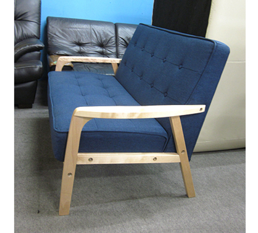 札幌【コンパクト 2人掛けアームソファ】幅116cm ファブリック 布 ネイビーブルー 紺色系 ソファー 本郷通店 札幌【コンパクト 2人掛けアームソファ】幅116cm ファブリック 布