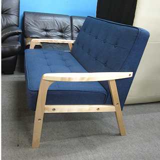 札幌【コンパクト 2人掛けアームソファ】幅116cm ファブリック 布