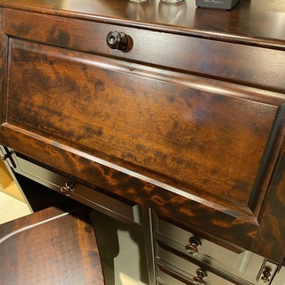 北海道民芸家具 ライティングビューロー 片袖ライティングビューロー