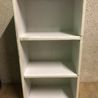 木製 3段 カラーボックス 収納棚 本棚 ホワイト 幅44cm×...