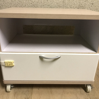 木製 テレビ台 収納棚 キャスター付 幅60cm×奥行40cm×...
