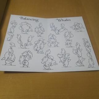 クジラのバランスパズルの画像