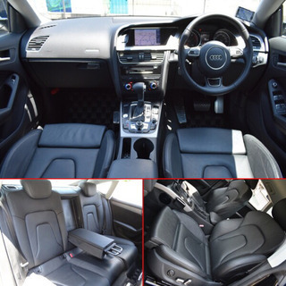 必見♪Audi・A5/スポ-ツバック/後期!2.0/TFSIタ-ボ/クワトロ/4WD/黒革/社外19AW＆外キャリパ-/HDDナビ/地デジ/Bカメ/検2年/OP多数/不具合無の画像