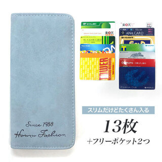 ☆レディース カードケース ライトブルー スエード 新品☆の画像