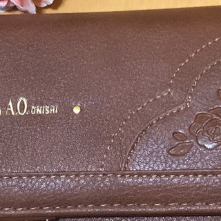 新品未使用！大容量☆アツキオオニシ☆atsukionishi☆茶色☆長財布の画像
