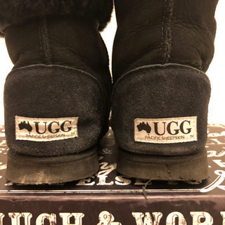 【UGG】ムートンブーツ　ブラック　メンズ28−30cm