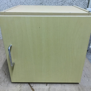 木製 1段 収納棚 扉付 本棚 幅37cm×奥行32cm×高さ38cm