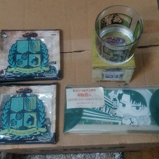 セブンイレブン一番くじ＆キャンペーングッズ 進撃の巨人4点