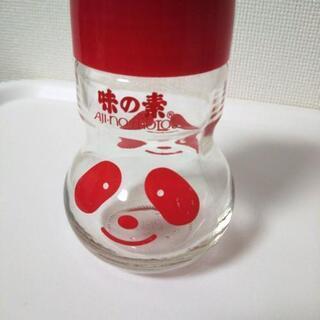 ダイソー/ゴムパッキン付き保存瓶&味の素/アジパンダ調味料入れ 各1ヶ/レッドの画像