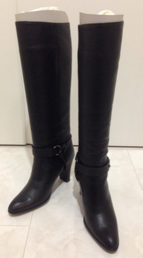 Pitti ロングブーツ レザー ブラック