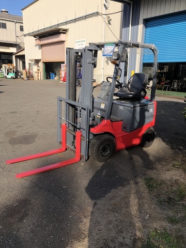 1.5トン ニチユ　バッテリーフォークリフト　カウンター　電気で経済的！！　HF190046　1.5t　3ｍ　関東輸送費無料(条件有)