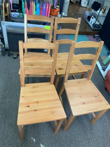 椅子4脚セット　ダイニング椅子　中古^_^