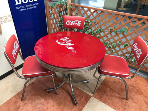【単品受付終了しました。まとめてのみ対応させていただきます】コカコーラ　テーブルセット