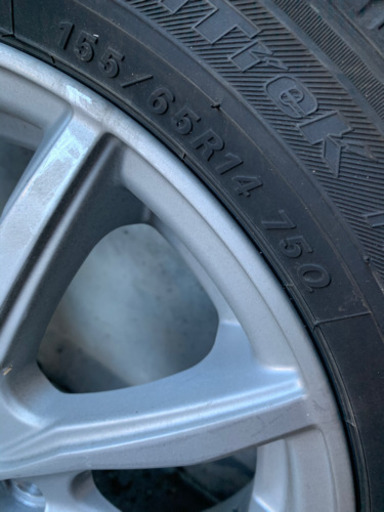 スタッドレス、ホイール付き　155.65.14