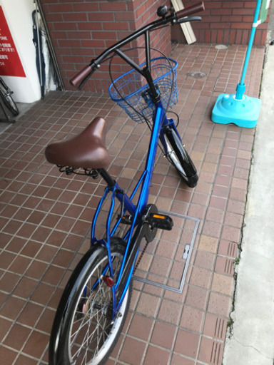 20インチ　かご付き　ブルー