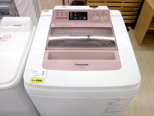 安心の6ヶ月保証付！2014年製 8.0kg Panasonic(パナソニック)「NA-FA80H1」全自動洗濯機です！
