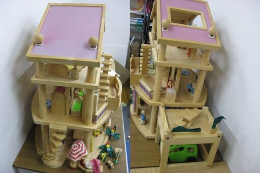 Battat 木製ドールハウス WOODEN DOLL HOUSE 10アクセサリーセット付 10 accessory sets in