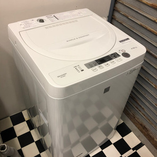 新春セール家電全品20％OFF【リサイクルサービス八光　田上店　安心の3か月保証　配達・設置OK】シャープ 4．5kg全自動洗濯機 keyword キーワードホワイト ESG4E5KW 新春セール家電全品20％OFF【リサイクルサービス八光 田上店 安心の3