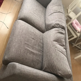 ニトリ 布張りソファ グレー