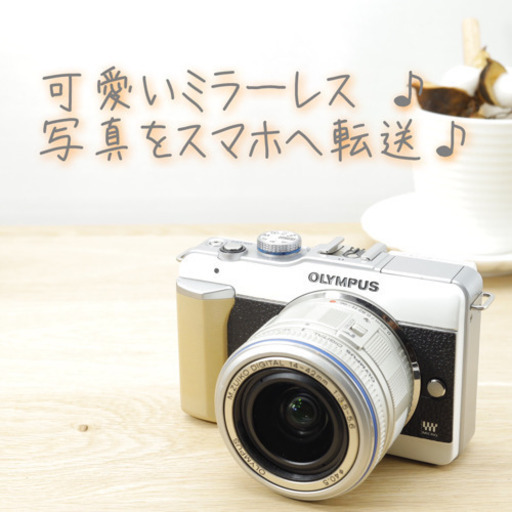 ★ 楽々インスタアップ！お手軽ミラーレス★可愛いオリンパス PEN E-PL1