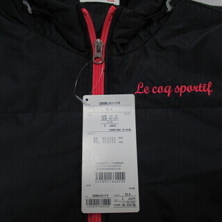 【未使用品】　ルコック　レディース　フード付き中綿ブルゾン　ブラック　Ｌサイズの画像