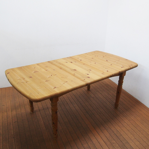 天然木 パイン材 伸長式 ダイニングテーブル 140～180cm 北欧 カントリー エクステンション (ED06)