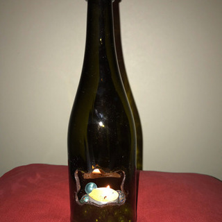 🌃ワインボトル🍾製キャンドルスタンドの画像