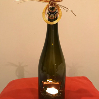 🌃ワインボトル🍾製キャンドルスタンドの画像