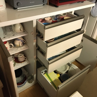 【最終値下げ】食器棚＋キッチンカウンター 最終値下げ】キッチンカウンター（食器棚）