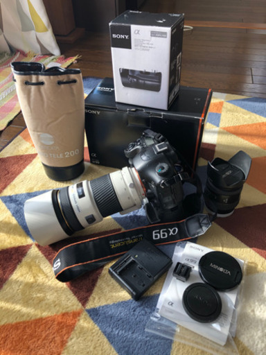 SONY α99 縦位置付き　80-200 f2.8 白望遠とAF28-105