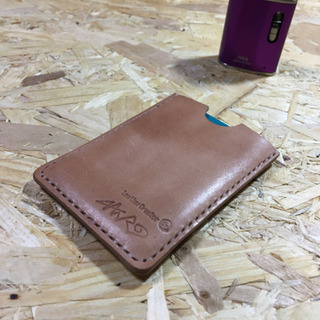 leather card case作成教室　土日祝のみ開催の画像