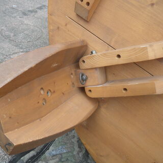 ■配達可■木製円卓 大型 丸テーブル 座卓 テーブル ちゃぶ台 125×125 H33の画像