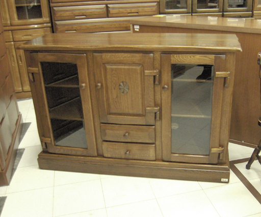 サイドボード 幅125×奥行46×高さ88cm リビングボード カップボード 苫小牧西店