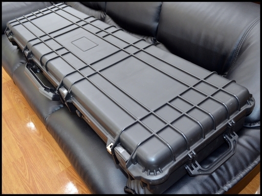 中古 大型ガンケース ハードケース キャスター付き 長さ 135cm 2丁収納 BK ブラック
