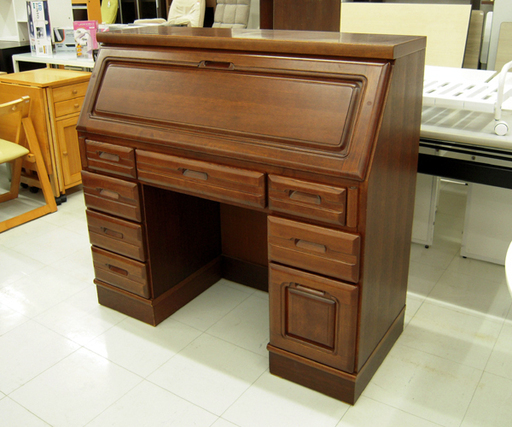 両袖 ライティングデスク 幅109×奥行45×高さ103cm 折りたたみ机