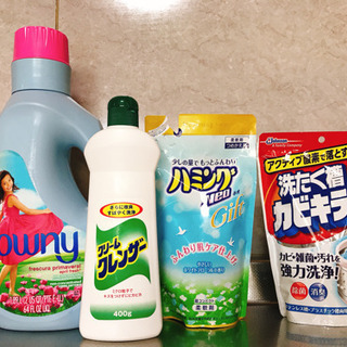 柔軟剤、洗剤類まとめて☆柔軟剤ダウニー、ハミングネオ、洗濯槽カビ...