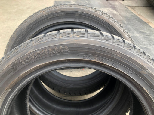 （終了しました）[管678] ヨコハマ スタッドレス 215/50R17 中古4本セット　組み替え工賃込み（2014年製造）