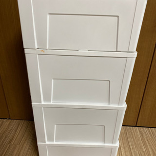 衣装ケース4個(白)の画像