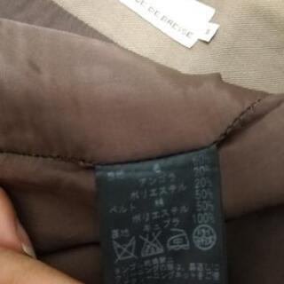 千鳥格子　茶　スカート　サイズ36の画像