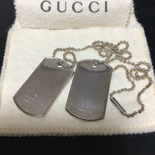 ☆ 】GUCCI☆ グッチ シルバー925 ドッグタグ ネックレス