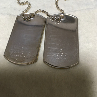 ☆ 】GUCCI☆ グッチ シルバー925 ドッグタグ ネックレスの画像