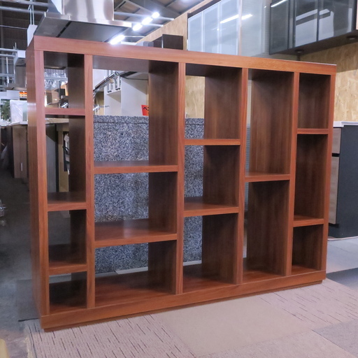 売り切れました1-2 【お新古市場】 お電話で3日間お取り置き可能！！ 【新古品】 【展示品】 W1400 モデルルームオーダーメイド オープンシェルフ 木目調ブラウン