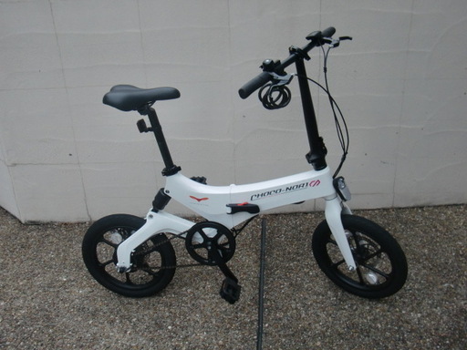 ★ 中古美品 ★ CHOCO-NORI チョコノリ 電動アシスト折りたたみ自転車 ホワイト ツバメ・イータイム TSUBAME E-TIME 16インチ