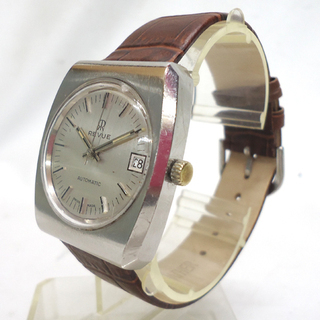 ＊REVUE アンティーク　手巻き REVUE 自動巻き アンティーク 腕時計 手巻機能付き 25石 スイス