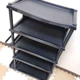 シューズラック 傘立て付きの画像