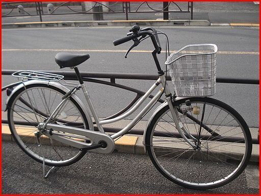★リサイクル＜中古車＞・ホームサイクルW型・27インチ・お安めVer仕上げ・シングルギヤ・シルバー